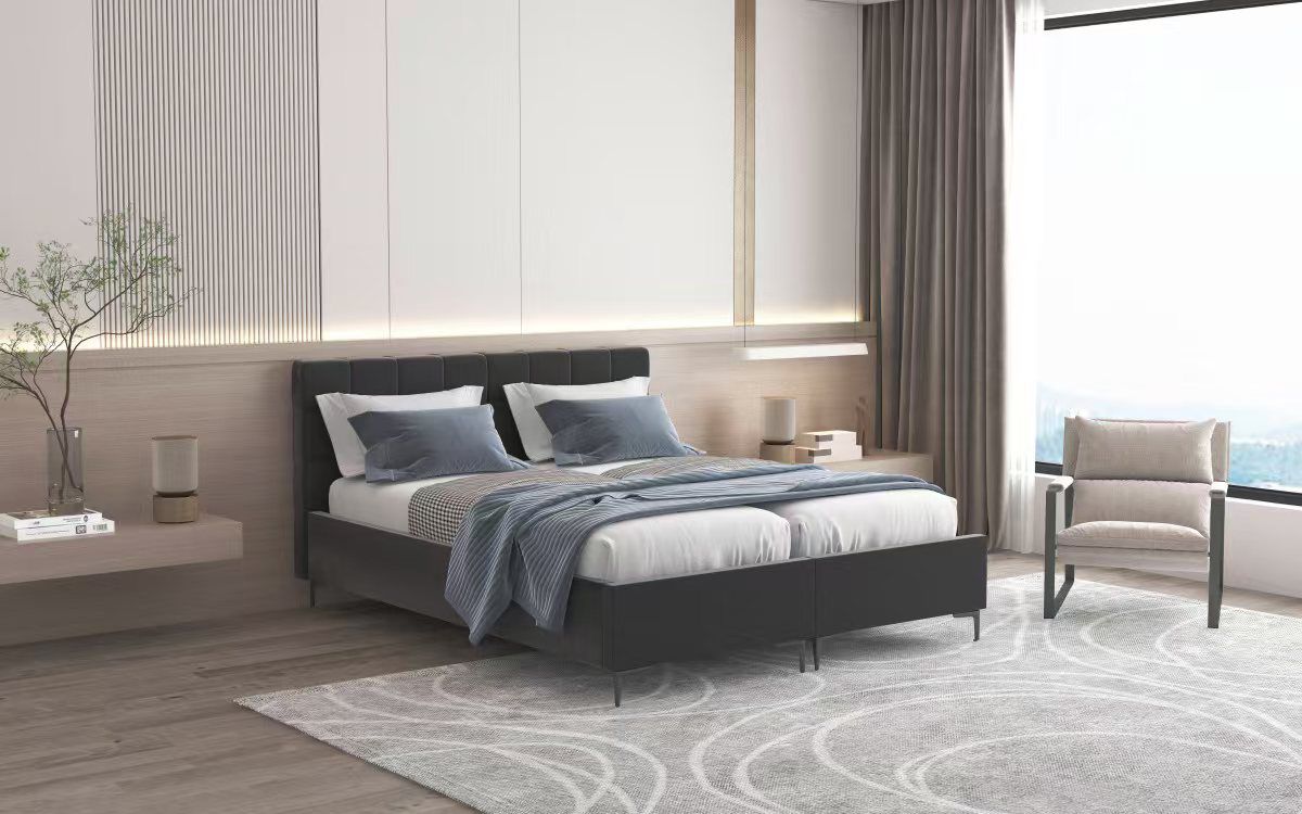 מיטה יהודית עם ארגזי מצעים דגם: ריבועים/פסים – תמונה 9