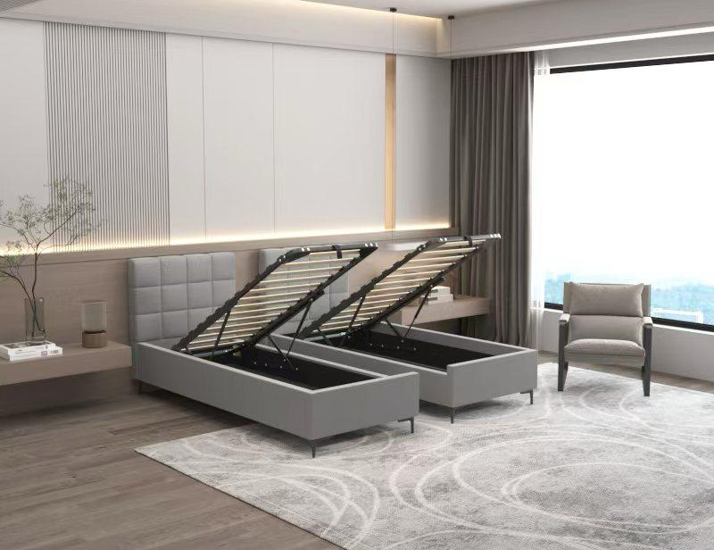 מיטה יהודית עם ארגזי מצעים דגם: ריבועים/פסים – תמונה 7